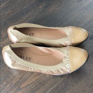 ANYI LU luxury ballet shoes Gold 39